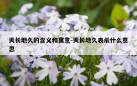 天长地久的含义和寓意-天长地久表示什么意思