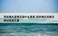 天长地久至死不渝什么意思-天长地久天地之所以长且久者