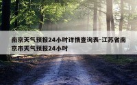 南京天气预报24小时详情查询表-江苏省南京市天气预报24小时