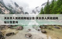 天长市人民政府网站公告-天长市人民政府网站公告查询