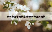 天长市各个局长是谁-天长市各局局长