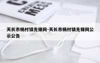 天长市杨村镇先锋网-天长市杨村镇先锋网公示公告