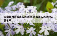 安徽滁州天长市人民法院-天长市人民法院人员名单