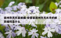 滁州市天长县邮编-安徽省滁州市天长市的邮政编码是什么