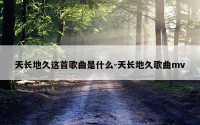 天长地久这首歌曲是什么-天长地久歌曲mv