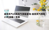 南京天气15天天气预报查询-南京天气预报15天准确一览表