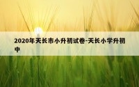 2020年天长市小升初试卷-天长小学升初中